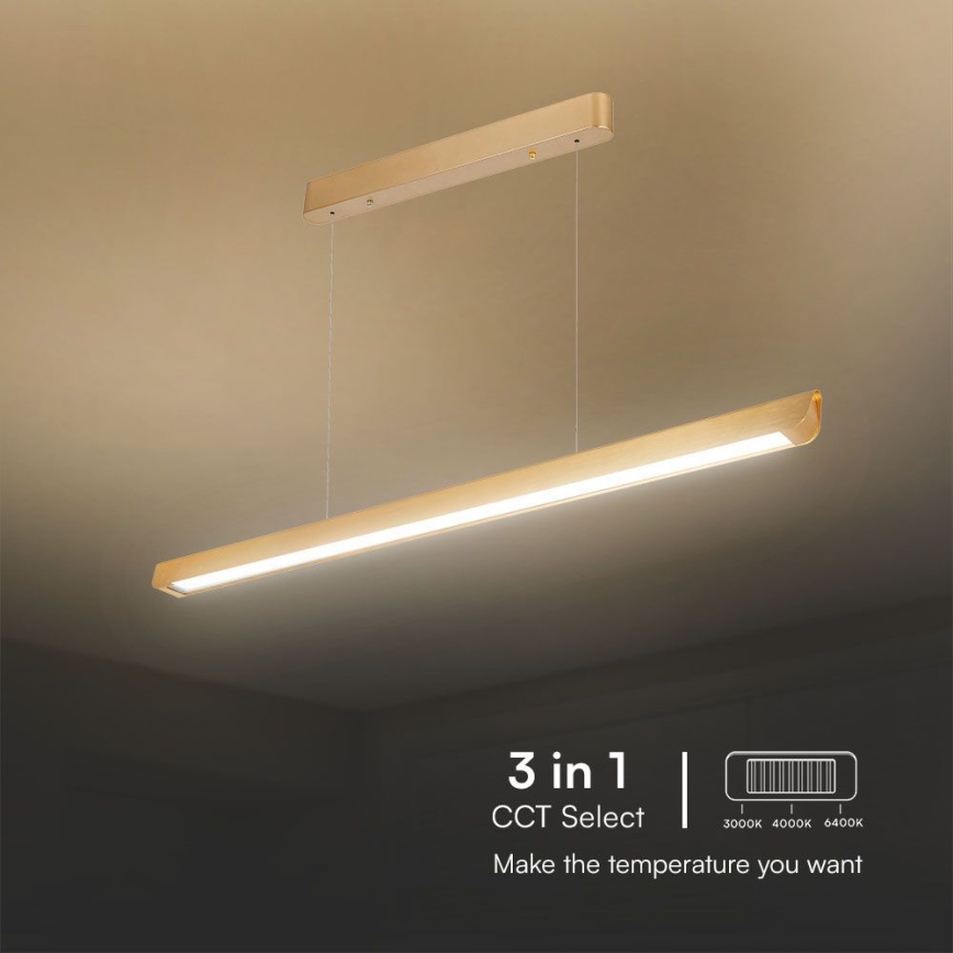 LED Lühter LED/36W/230V 3000/4000/6400K kuldne