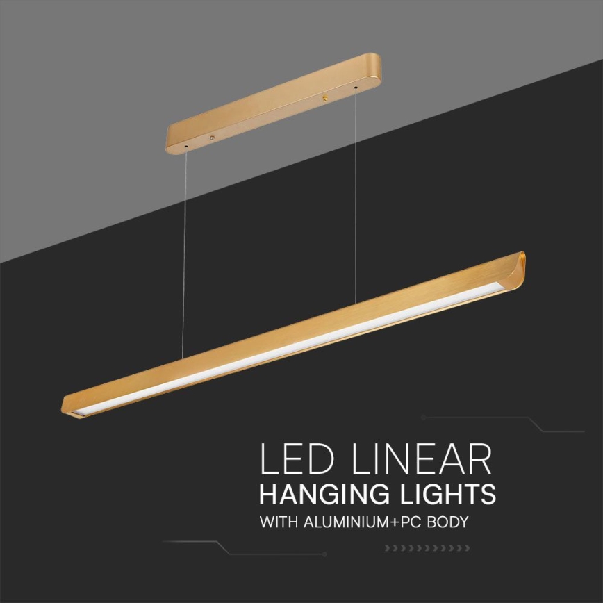 LED Lühter LED/36W/230V 3000/4000/6400K kuldne