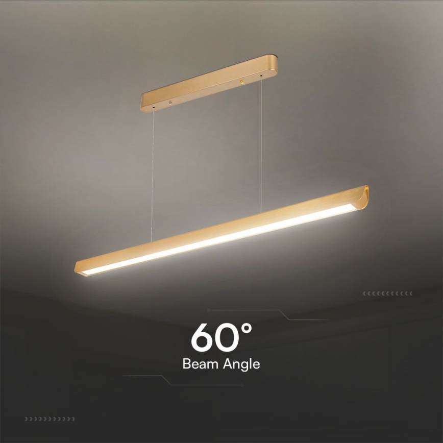 LED Lühter LED/36W/230V 3000/4000/6400K kuldne