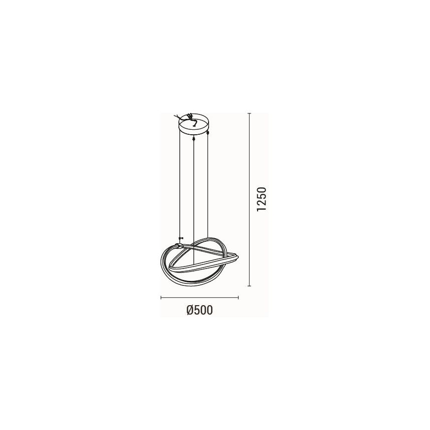 LED Lühter LED/38W/230V 3000K 50x120 cm