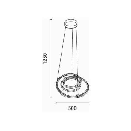 LED Lühter LED/38W/230V 3000K 50x50 cm