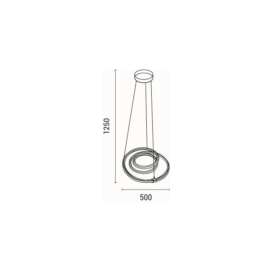LED Lühter LED/38W/230V 3000K 50x50 cm