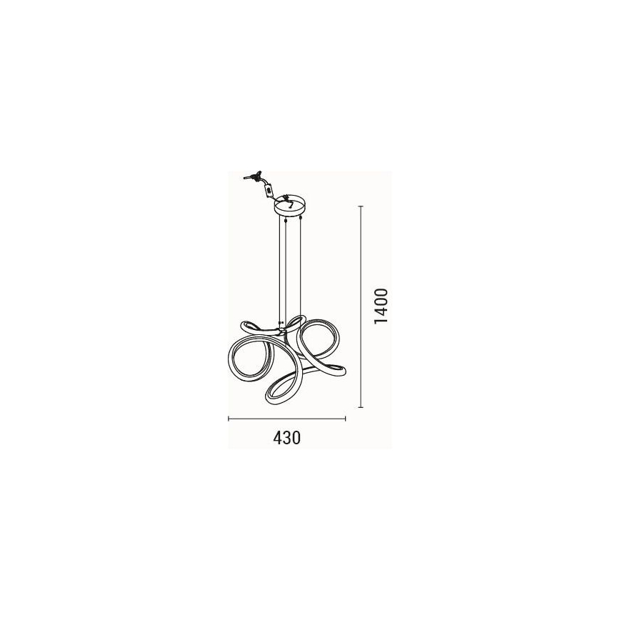 LED Lühter LED/38W/230V 3000K