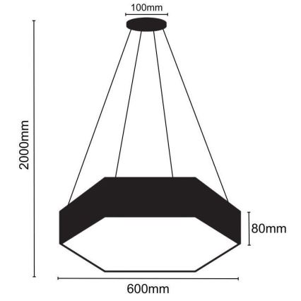 LED Lühter LED/40W/230V 4000K d. 60 cm