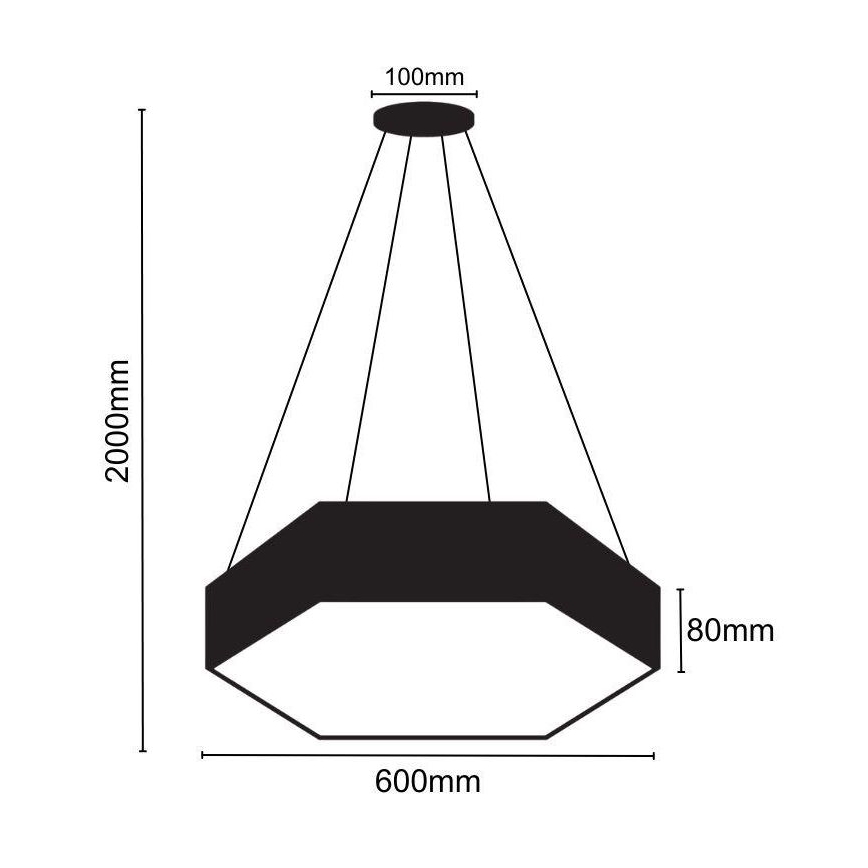 LED Lühter LED/40W/230V 4000K d. 60 cm