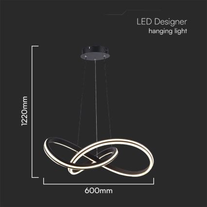 LED Lühter LED/40W/230V 3000/4000/6400K