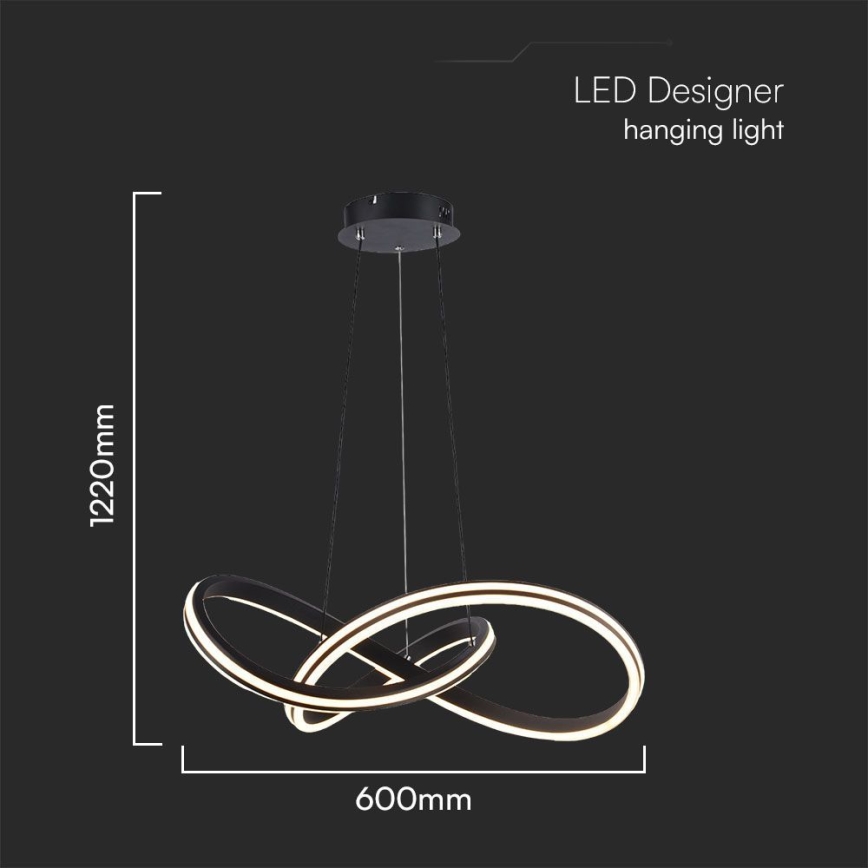 LED Lühter LED/40W/230V 3000/4000/6400K
