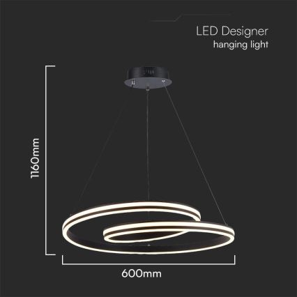 LED Lühter LED/40W/230V 3000/4000/6400K