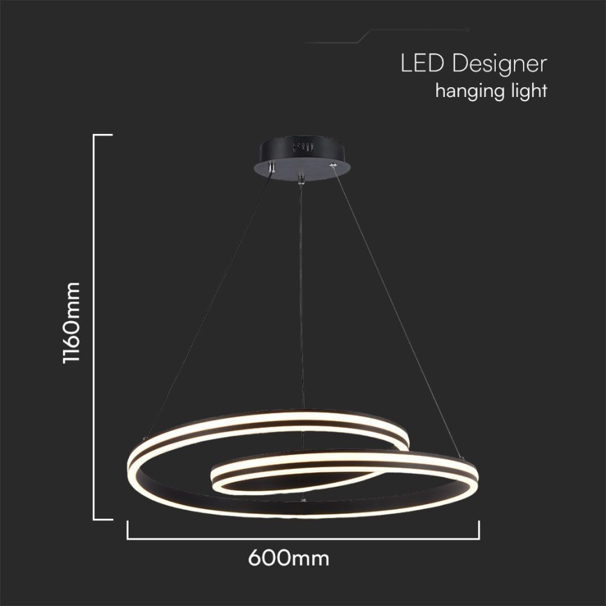LED Lühter LED/40W/230V 3000/4000/6400K