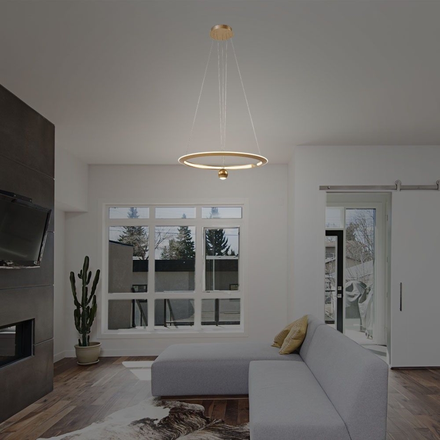 LED Lühter LED/45W/230V 4000K d. 62 cm kuldne