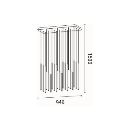 LED Lühter LED/47W/230V 3000K