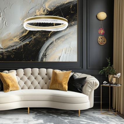LED Lühter LED/52W/230V d. 60 cm kuldne