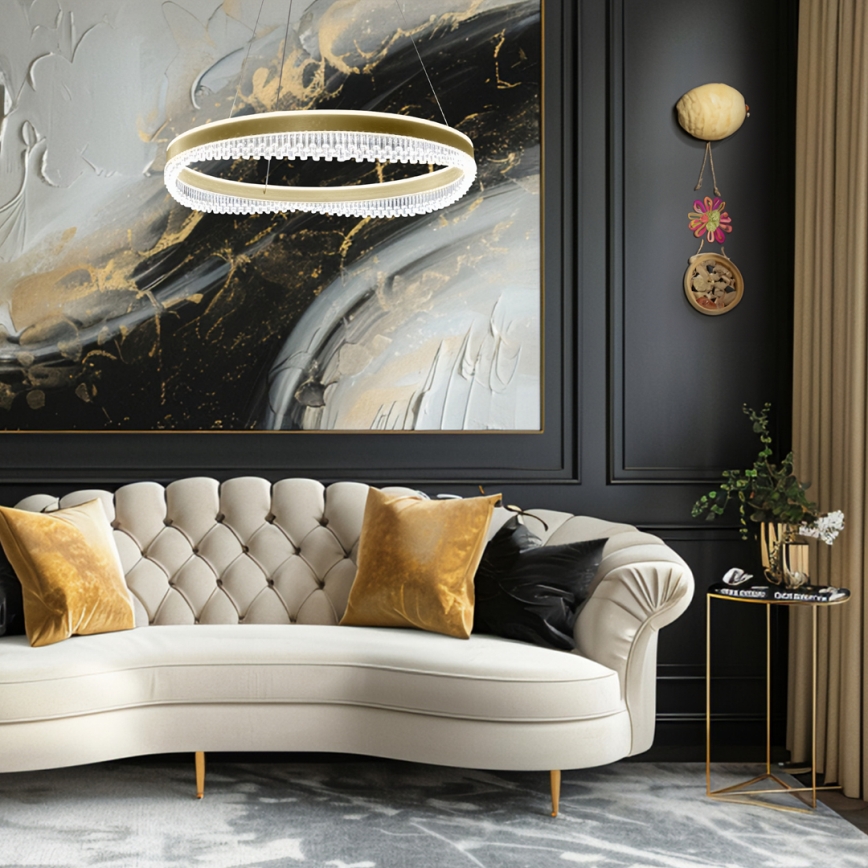 LED Lühter LED/52W/230V d. 60 cm kuldne