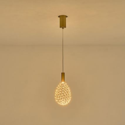 LED Lühter LED/6,3W/230V 3000K kuldne d. 14 cm