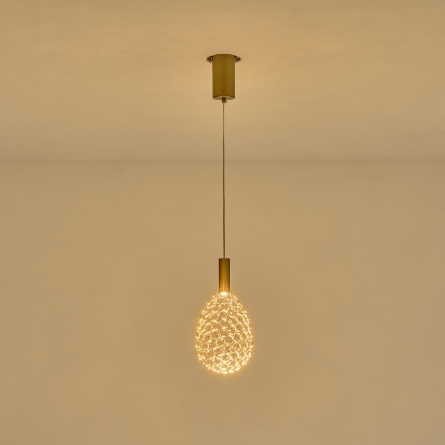 LED Lühter LED/6,3W/230V 3000K kuldne d. 14 cm
