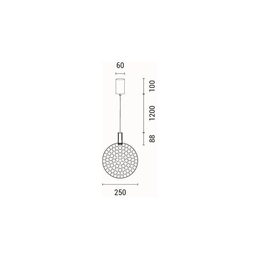 LED Lühter LED/6,3W/230V 3000K kuldne d. 25 cm