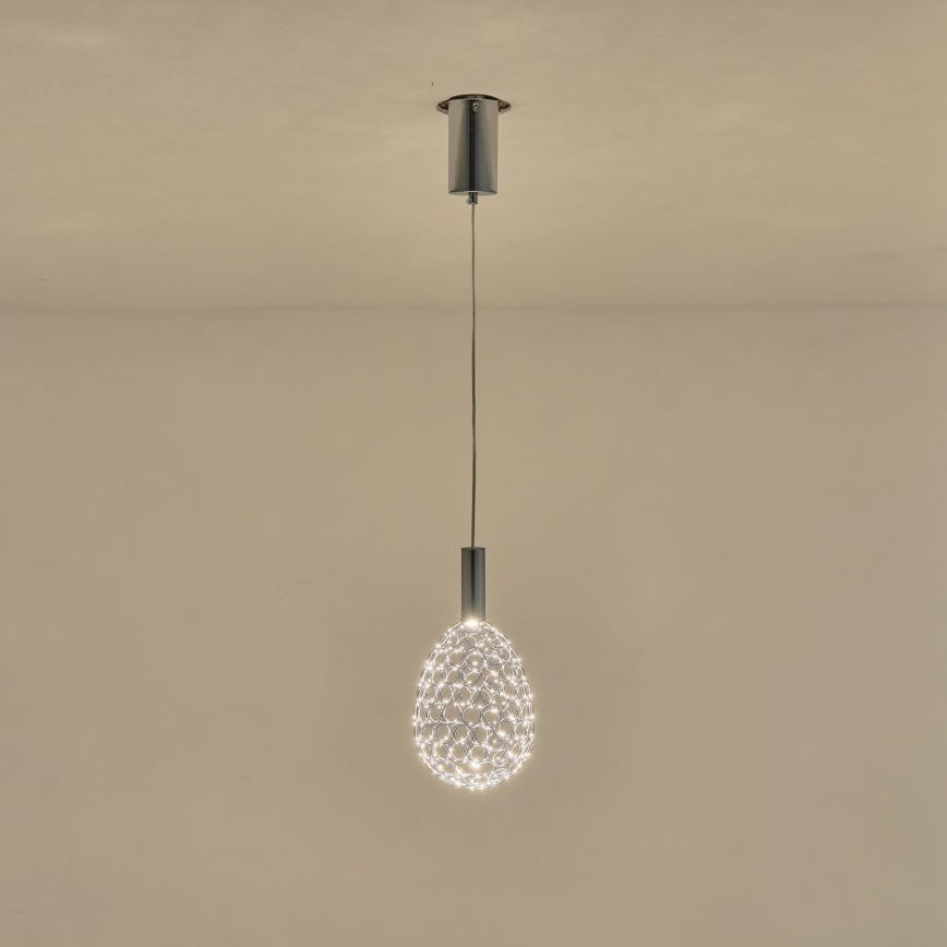 LED Lühter LED/6,3W/230V 3000K läikiv kroom d. 14 cm