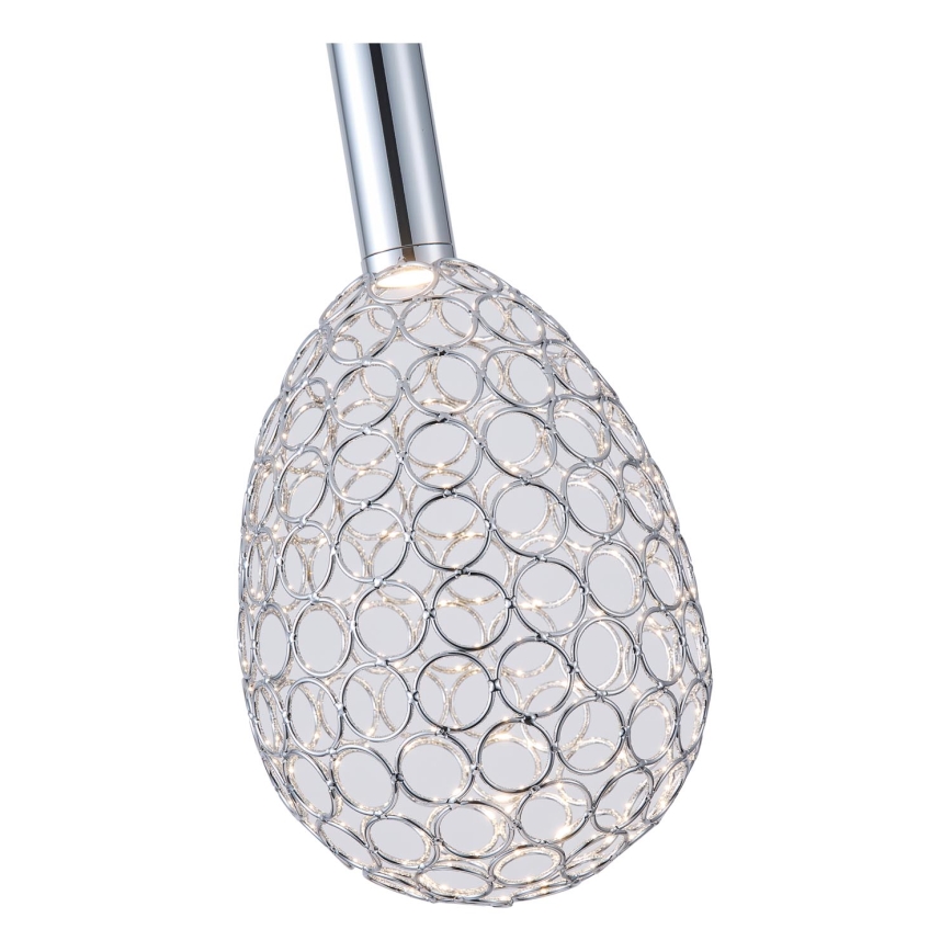 LED Lühter LED/6,3W/230V 3000K läikiv kroom d. 14 cm