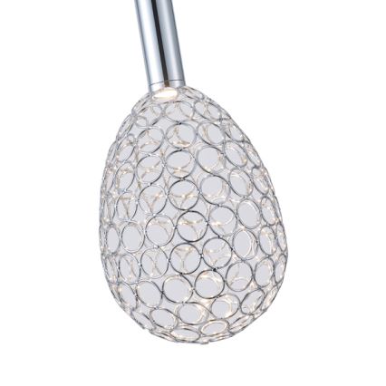 LED Lühter LED/6,3W/230V 3000K läikiv kroom d. 14 cm