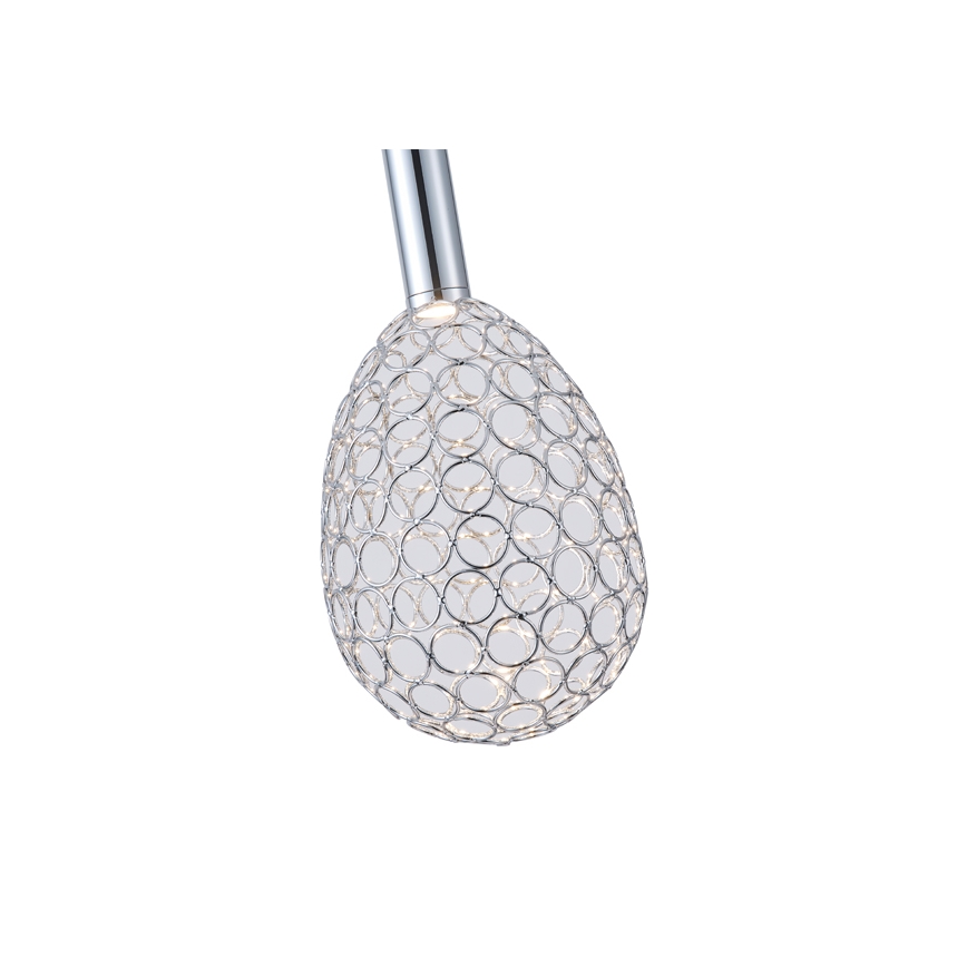 LED Lühter LED/6,3W/230V 3000K läikiv kroom d. 14 cm