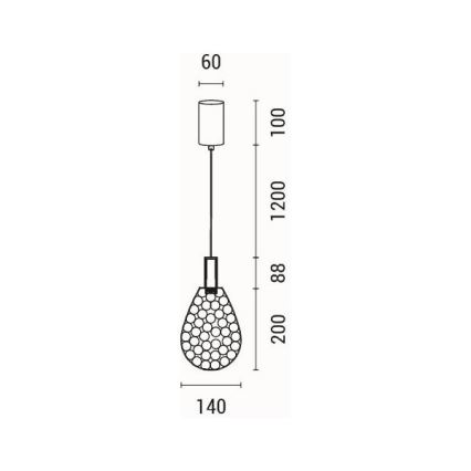 LED Lühter LED/6,3W/230V 3000K läikiv kroom d. 14 cm