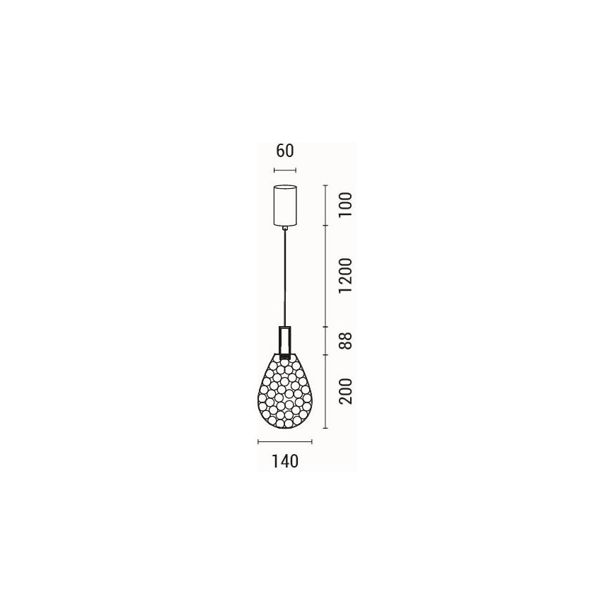 LED Lühter LED/6,3W/230V 3000K läikiv kroom d. 14 cm