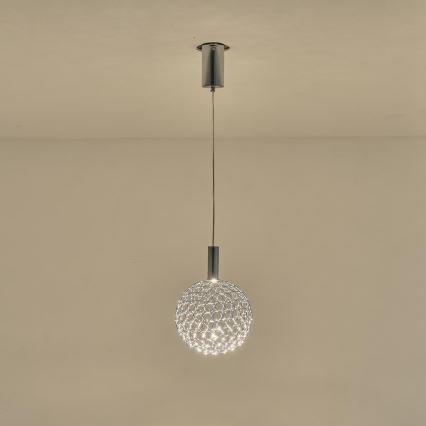 LED Lühter LED/6,3W/230V 3000K läikiv kroom d. 25 cm