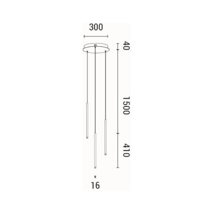 LED Lühter LED/6W/230V 3000K d. 30 cm