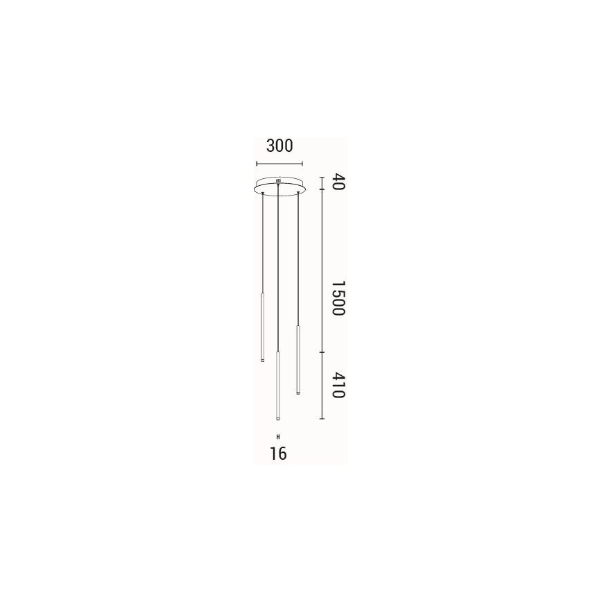 LED Lühter LED/6W/230V 3000K d. 30 cm