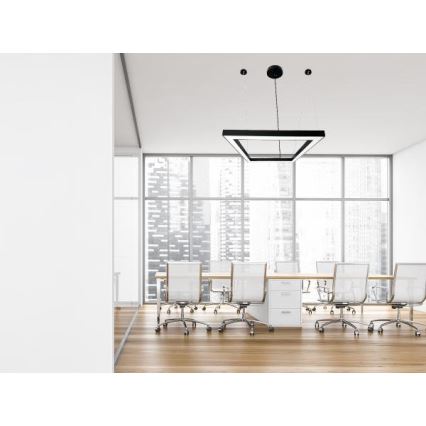 LED Lühter LED/70W/230V 4000K 100x100 cm must