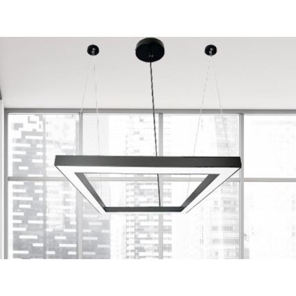 LED Lühter LED/70W/230V 4000K 100x100 cm must