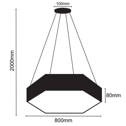 LED Lühter LED/70W/230V 4000K d. 80 cm