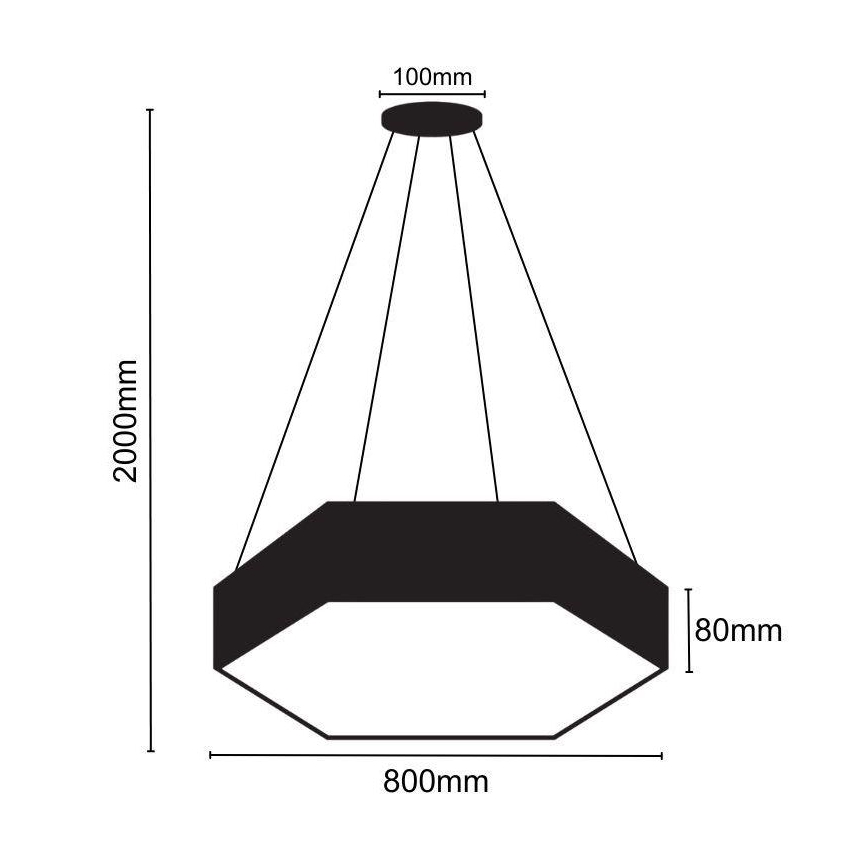 LED Lühter LED/70W/230V 4000K d. 80 cm