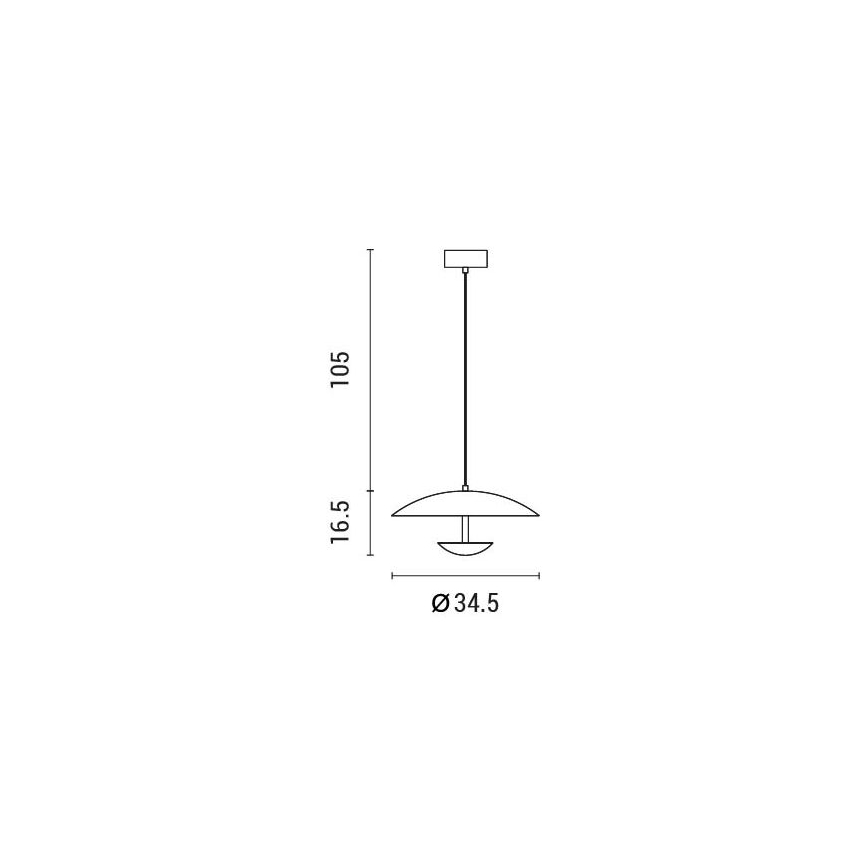LED Lühter LED/7W/230V 3000K d. 34,5 cm