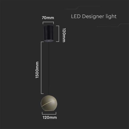 LED Lühter LED/8,5W/230V 3000K hall