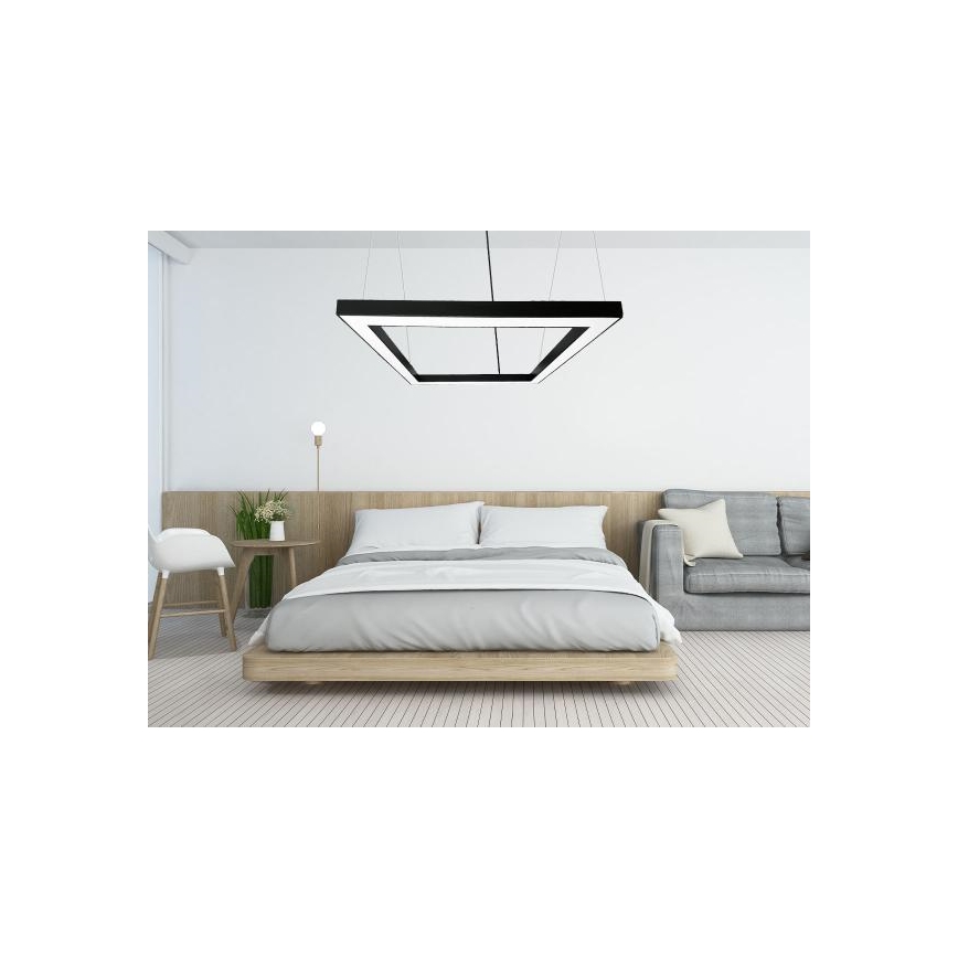 LED Lühter LED/80W/230V 4000K 120x120 cm must