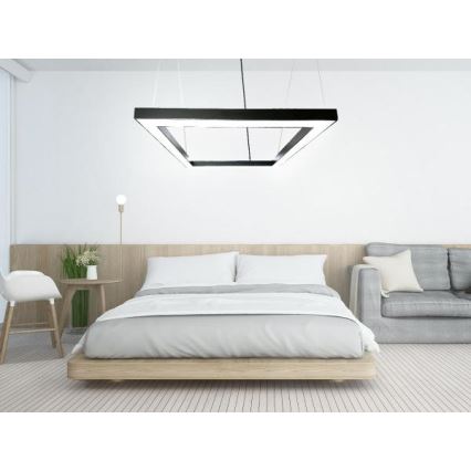 LED Lühter LED/80W/230V 4000K 120x120 cm must
