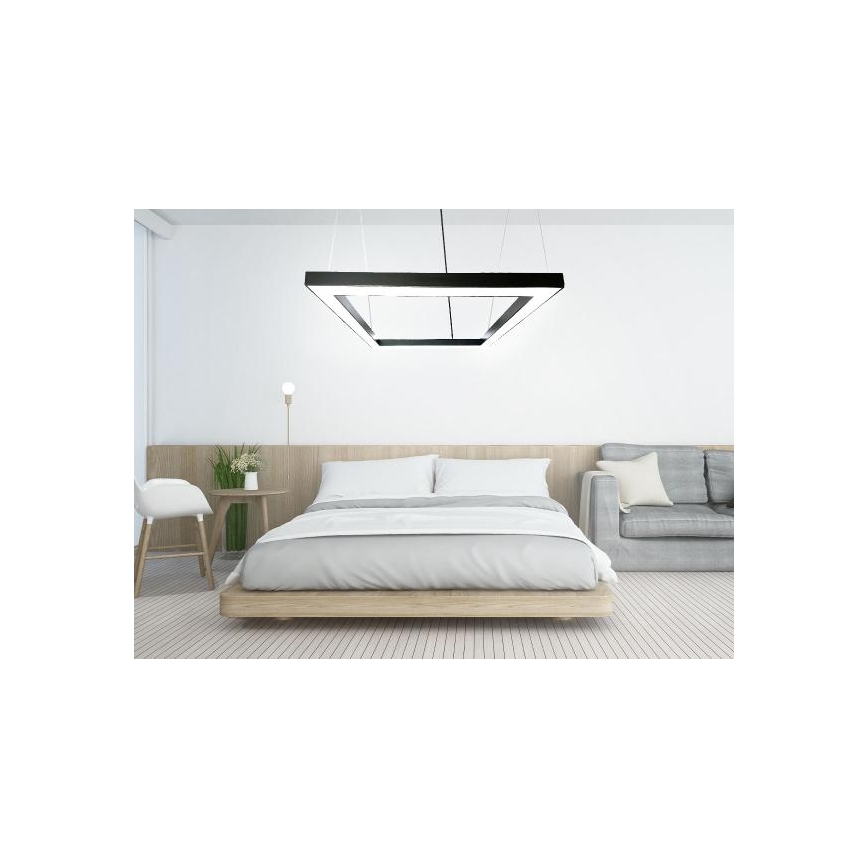 LED Lühter LED/80W/230V 4000K 120x120 cm must
