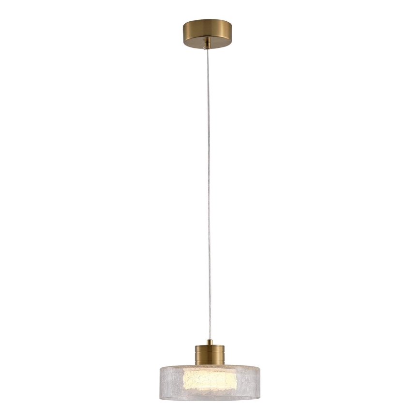 LED Lühter LED/8W/230V 3000K kuldne/läbipaistev pr. 20 cm