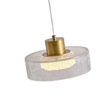 LED Lühter LED/8W/230V 3000K kuldne/läbipaistev pr. 20 cm