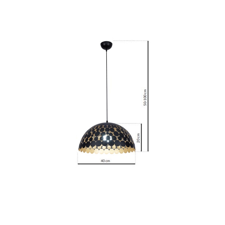 LED Lühter LISA BLACK 1xE27/60W/230V