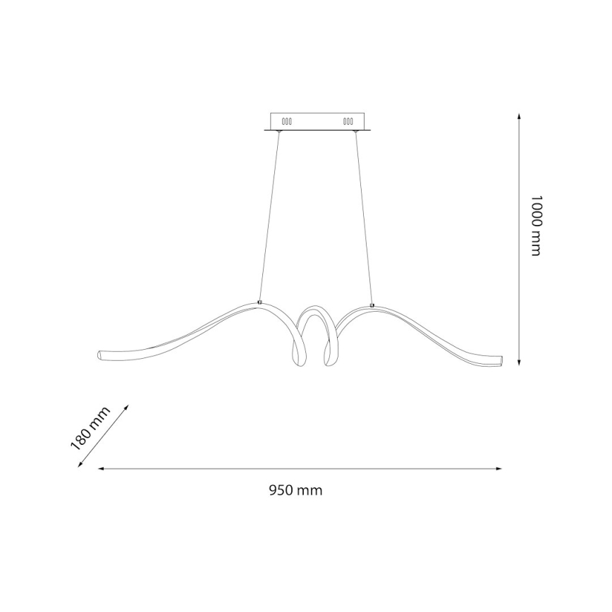 LED Lühter LOOP LED/28W/230V must