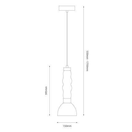LED Lühter LUCCO LED/13W/230V d. 15 cm kuldne