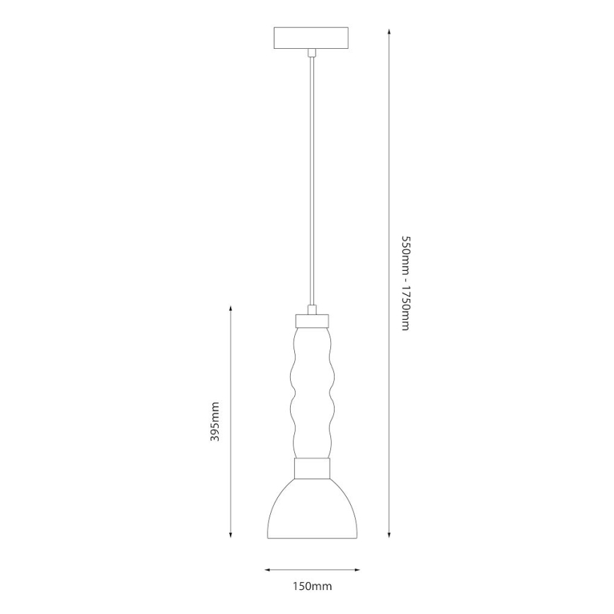 LED Lühter LUCCO LED/13W/230V d. 15 cm kuldne
