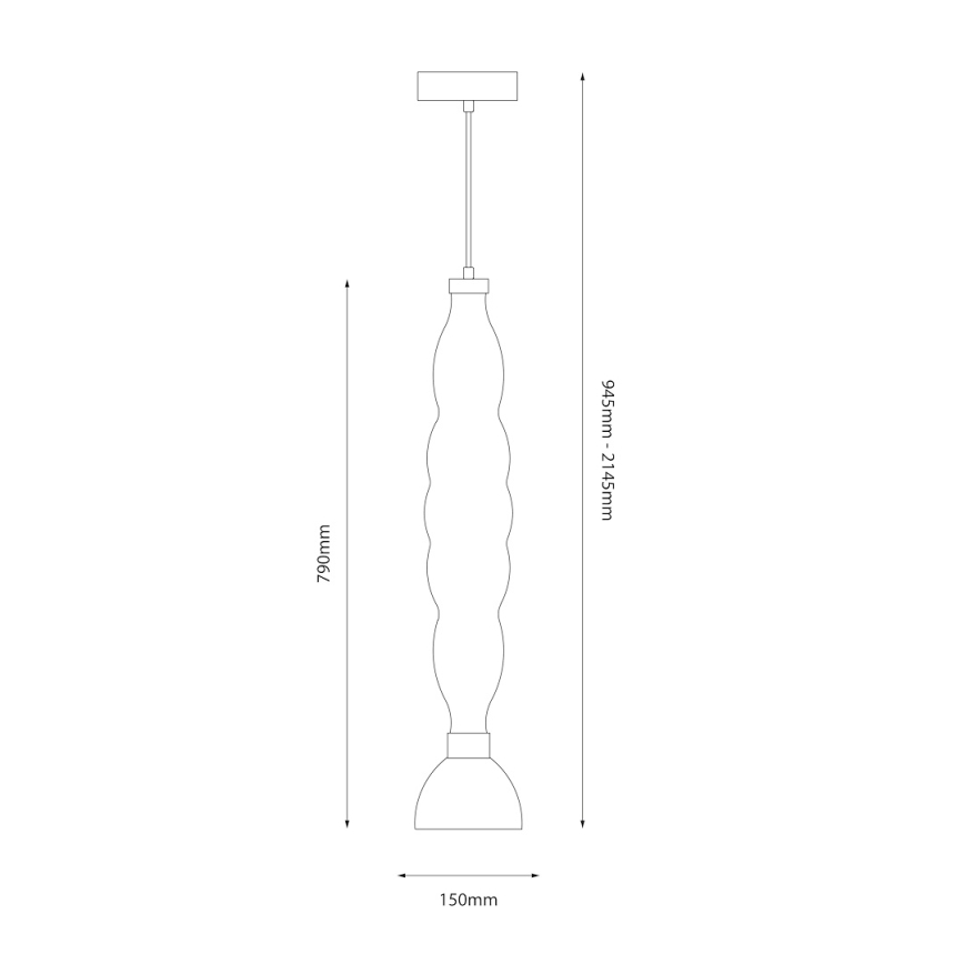 LED Lühter LUCCO LED/18W/230V d. 15 cm suitsune