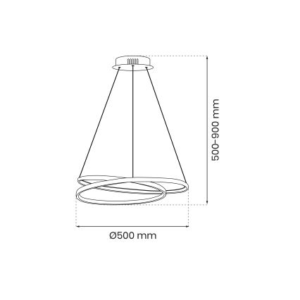 LED Lühter LUCERO LED/48W/230V kuldne