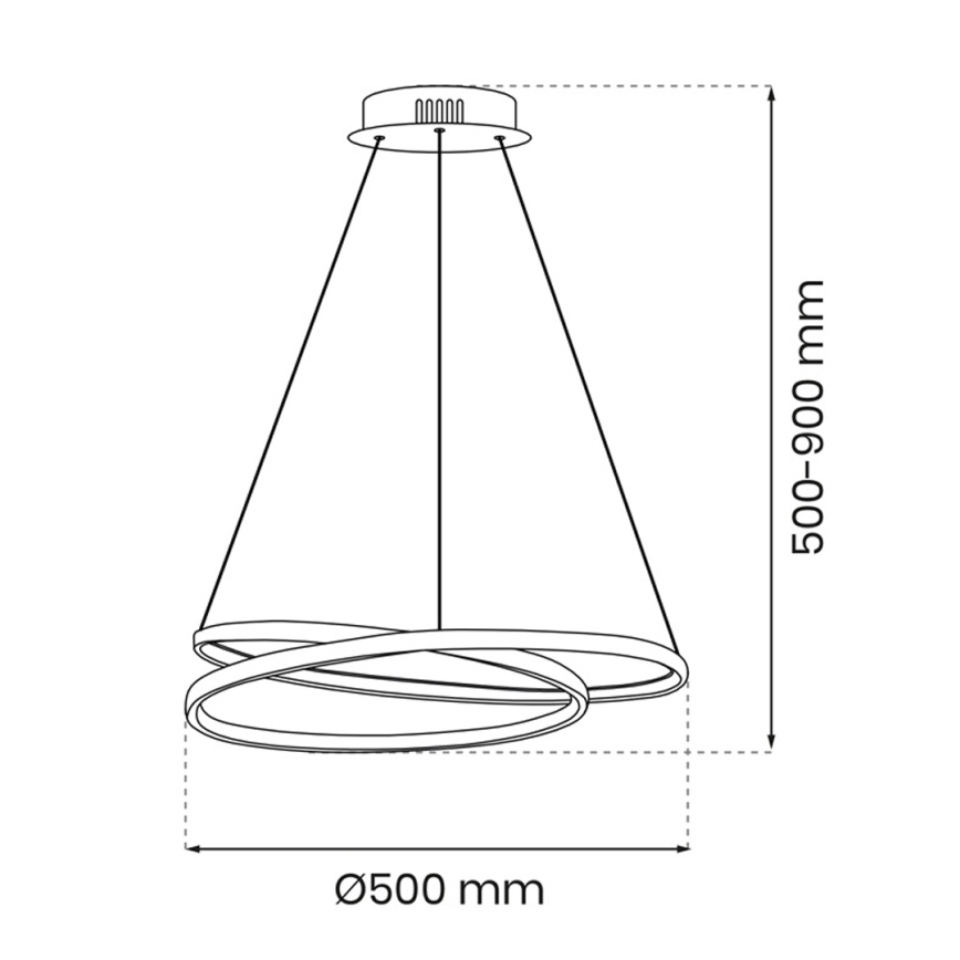 LED Lühter LUCERO LED/48W/230V must