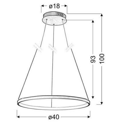 LED Lühter LUNE LED/25W/230V