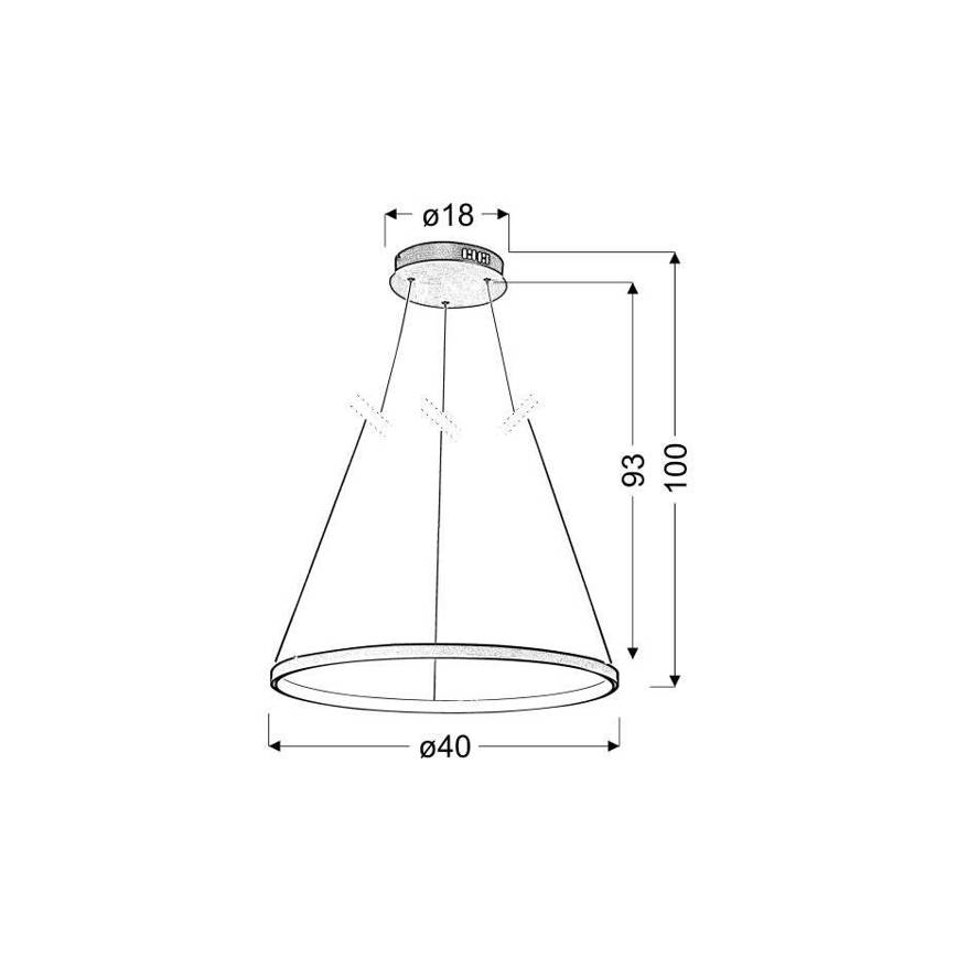 LED Lühter LUNE LED/25W/230V