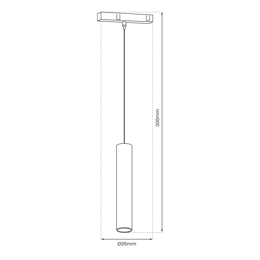 LED Lühter MAGNETIC TRACK 1xLED/7W/48V